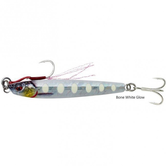 Блесна SAVAGE GEAR 3D Slim Jig Minnow 18см 180г Sinking Bone White Glow PHP 74462