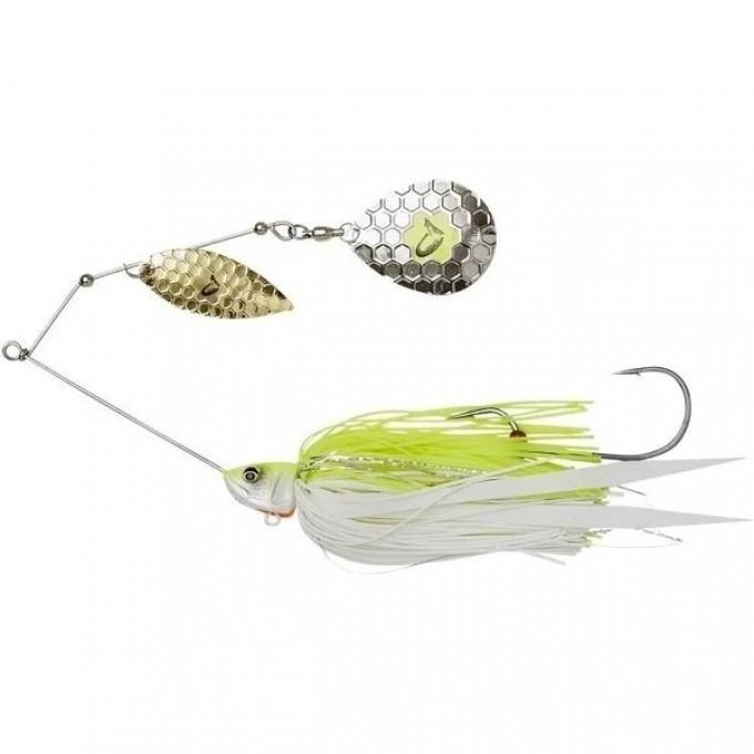Блесна SAVAGE GEAR Da'Bush Spinnerbait 16см 32г Sinking Yellow White Silver 72610