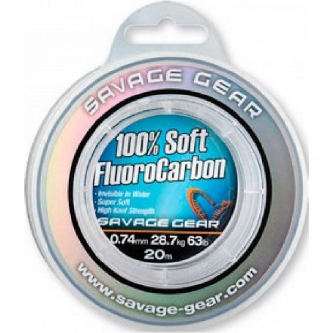 Леска SAVAGE GEAR Soft Fluoro Carbon 40m 0.36mm 8.4kg 17lb 72240