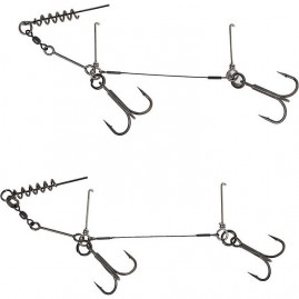 Оснастка SAVAGE GEAR 1x7 TI Corkscrew Stinger 2x#2/0 23kg 1pcs