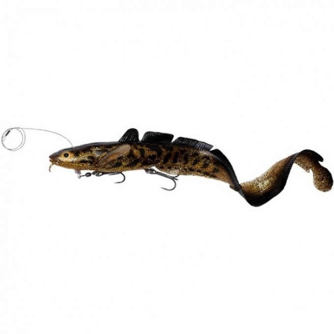 Приманка SAVAGE GEAR 3D Line Thru Burbot 500 FS 435гр Black Gold UV 72401