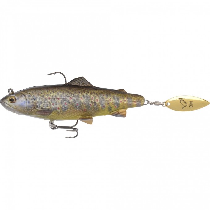 Приманка SAVAGE GEAR 4D Trout Spin Shad 11cm 40g MS 03-Dark Brown Trout 57416