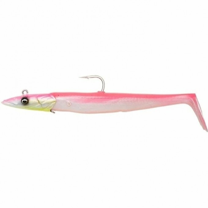 Приманка SAVAGE GEAR Sandeel V2 14см 33г Sinking Pink Pearl Silver 2+1 72499