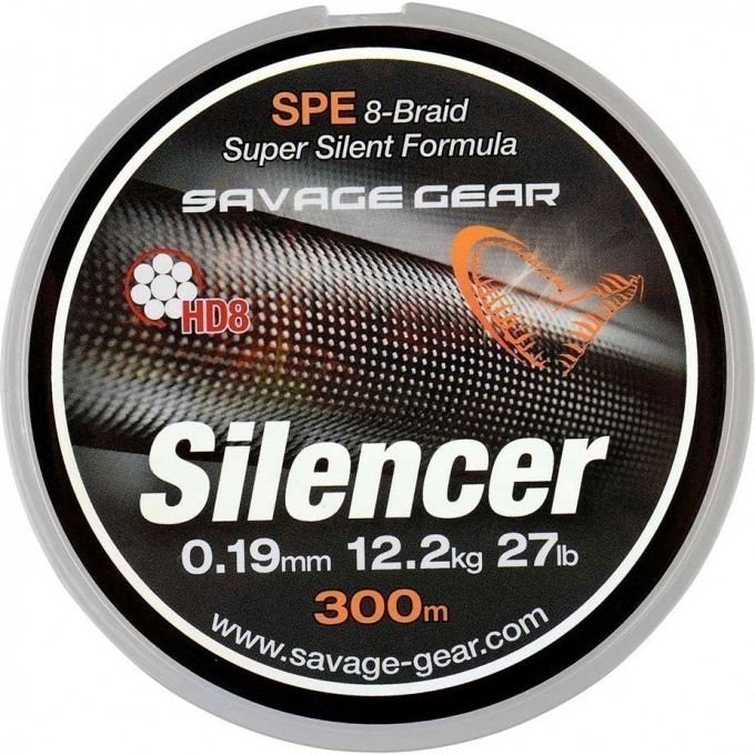 Шнур SAVAGE GEAR HD8 Silencer Braid 120m 0.32mm 58lbs 26kg Green 54812