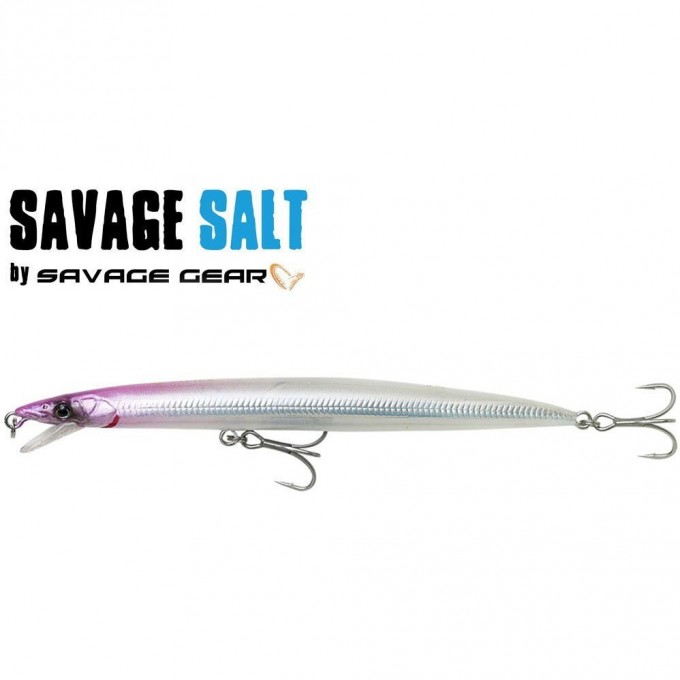 Воблер SAVAGE GEAR Sandeel Jerk minnow 14.5см 14г Slow Float Pink Head 64003